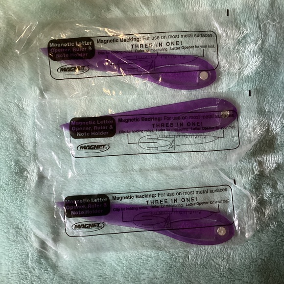 NEW 3 Humana Magnetic Drug Rep Letter Opener, Ruler, Note Holder - Picture 2 of 3